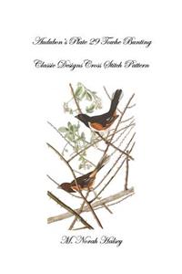 Audubon's Plate 29 Towhe Bunting Cross Stitch Pattern