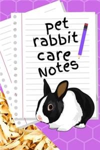 Pet Rabbit Care Notes