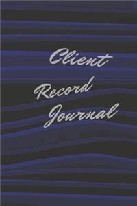 Client Record Journal: Dark Blue - Log Book, Customer Information Keeper, Personal Information Client Record & Organize Book with A - Z Index Tabs for Names... (116 Pages,