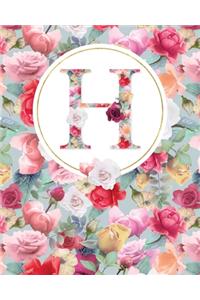 Letter H Lined Journal