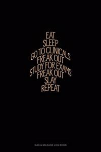 Eat, Sleep, Go to Clinicals, Freak Out, Study for Exams, Freak Out, Slay, Repeat