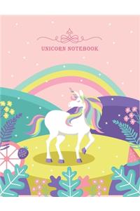 Magical Unicorn #08, Unicorn Wide Ruled Journal for Teenage Girls, Notebook for Kids Ages 7-12, Unicorn Sketchbook for Kids