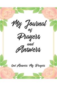 My Journal Of Prayers And Answers God Answers My Prayers