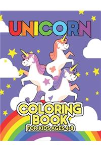 Unicorn Coloring Book for Kids Ages 4-8