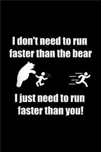 I don't need to run faster than the bear I just need to run faster than you!