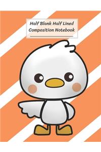 Half Blank Half Lined Composition Notebook