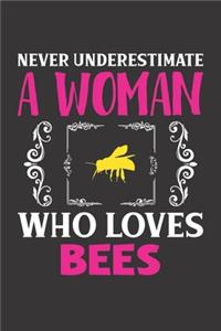 Never Underestimate A Woman Who Loves Bees