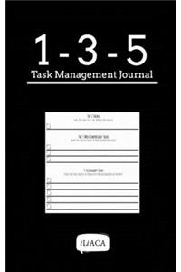 135 Task Management Journal - Black Cover