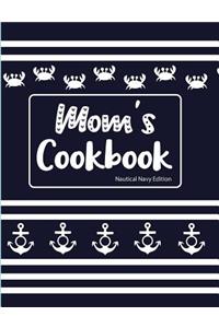 Mom's Cookbook Nautical Navy Edition