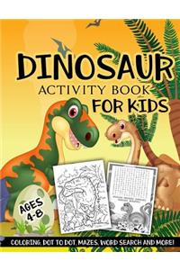 Dinosaur Activity Book for Kids Ages 4-8