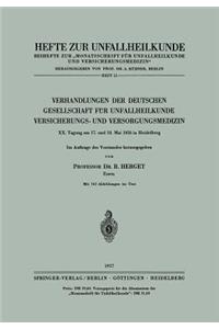 Verhandlungen Der Deutschen Gesellschaft Für Unfallheilkunde, Versicherungs- Und Versorgungsmedizin