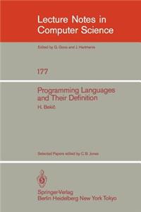 Programming Languages and Their Definition