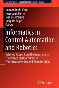 Informatics in Control Automation and Robotics