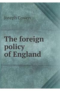 The foreign policy of England