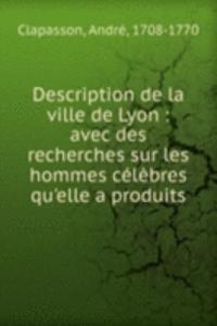 Description de la ville de Lyon