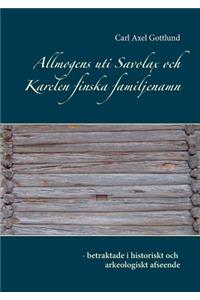 Allmogens uti Savolax och Karelen finska familjenamn
