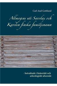 Allmogens uti Savolax och Karelen finska familjenamn