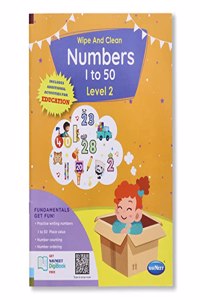 Navneet Wipe And Clean Book - Numbers ( 1 to 50) Level 2:Write And Practice Capital Letters (Reusable Wipe and Clean Books)