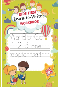 Kids First Learn To Write Workbook