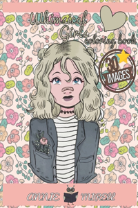 whimsical girls coloring book