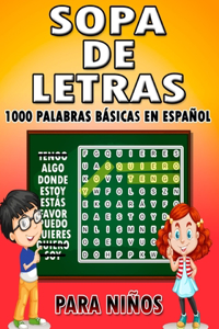 SOPA DE LETRAS Para Niños, 1000 Palabras Básicas En Español