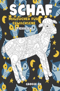 Malbücher für Erwachsene - Grosse A4 - Tierreich - Schaf