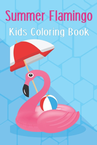 Summer Flamingo Kids Coloring Book