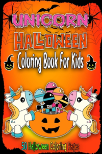 Halloween Unicorn Coloring Book for Kids