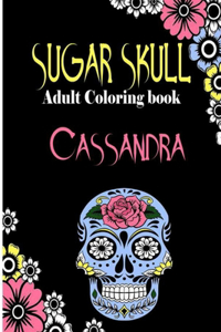 Cassandra Sugar Skull, Adult Coloring Book