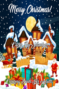 Merry Christmas Color By Number Coloring Books For Adults