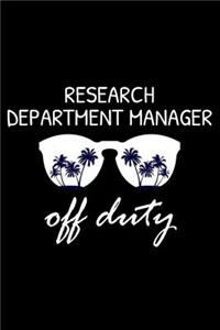 Research Department Manager Off Duty