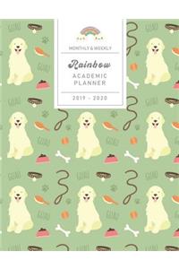 Monthly & Weekly Rainbow Academic Planner 2019 - 2020