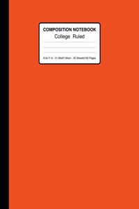 Composition Notebook College Ruled 8.5x11 In 21.59x27.94 50 Sheets/100 Pages