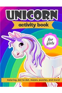 Unicorn Activity Book For Girls