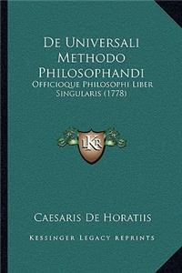 de Universali Methodo Philosophandi