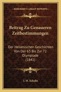 Beitrag Zu Genaueren Zeitbestimmungen