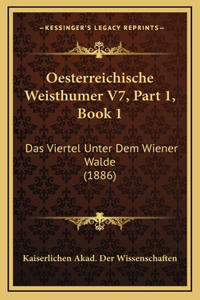 Oesterreichische Weisthumer V7, Part 1, Book 1