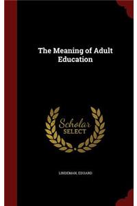 The Meaning of Adult Education