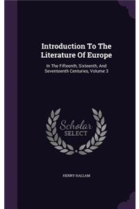 Introduction to the Literature of Europe