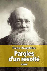 Paroles d'un révolté