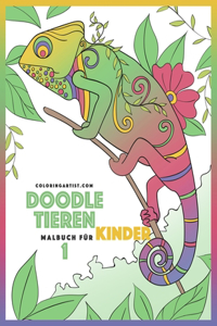 Doodle Tieren Malbuch für Kinder 1