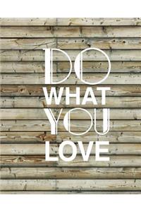 Do What You Love, Quote Inspiration Notebook, Dream Journal Diary, Dot Grid - Bl
