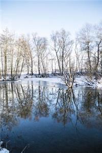 Snow and Winter Trees Reflected in a Lake Journal