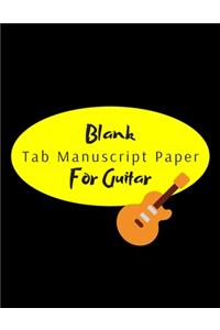 Blank Tab Manuscript Paper For Guitar