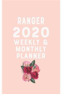 ranger 2020 Monthly Weekly Planner ranger Occupation Planner A beautiful