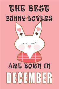 The best Bunny Lovers are born in December journal