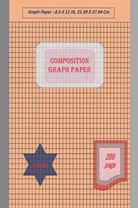 Graph Paper Notebook 8.5 x 11 IN, 200 sheets