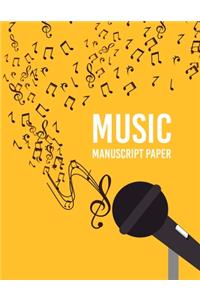 Wide Staff music Manuscript Paper