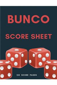 Bunco Score Sheet