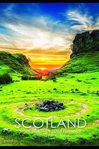 Scotland Note Monthly 2020 Planner 12 Month Calendar